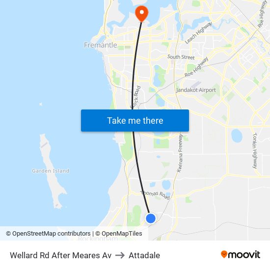 Wellard Rd After Meares Av to Attadale map