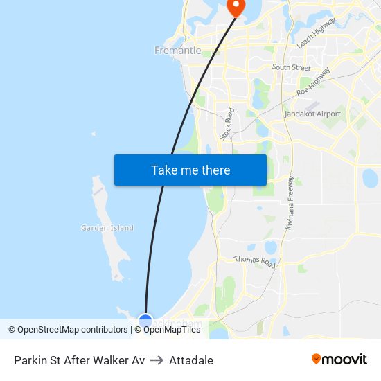 Parkin St After Walker Av to Attadale map