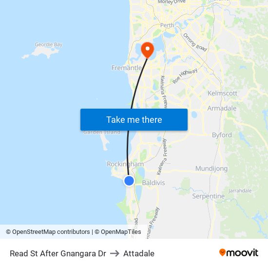 Read St After Gnangara Dr to Attadale map