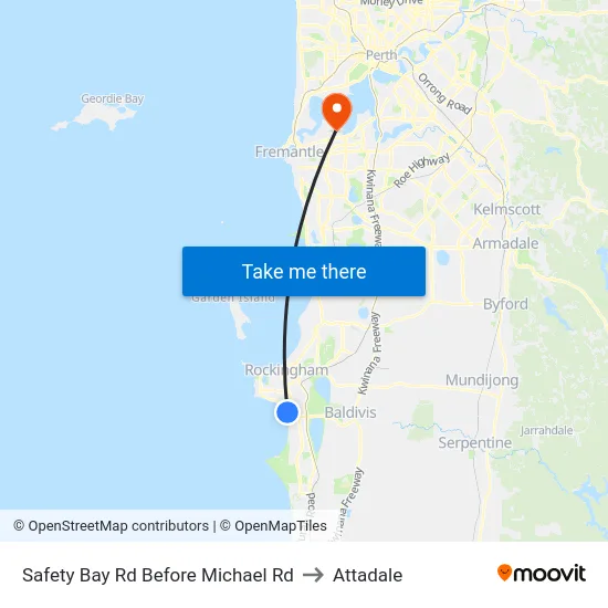 Safety Bay Rd Before Michael Rd to Attadale map