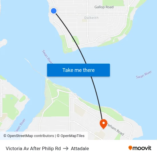 Victoria Av After Philip Rd to Attadale map