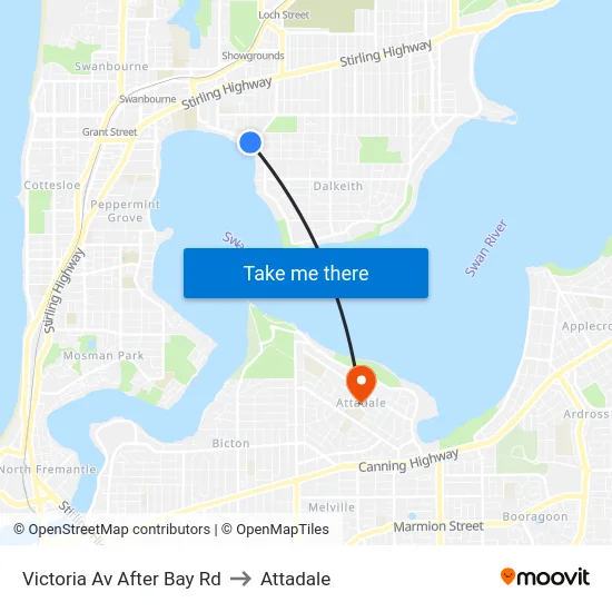 Victoria Av After Bay Rd to Attadale map