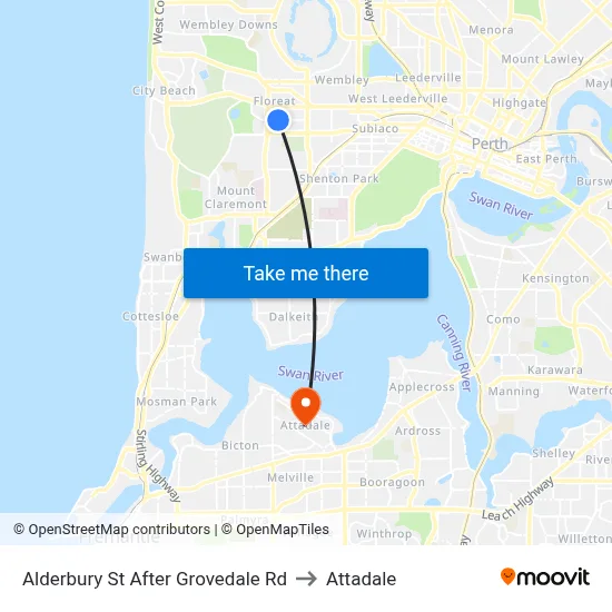 Alderbury St After Grovedale Rd to Attadale map