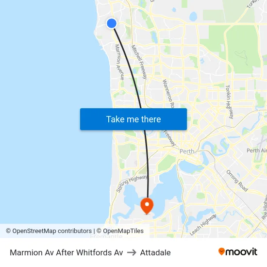 Marmion Av After Whitfords Av to Attadale map