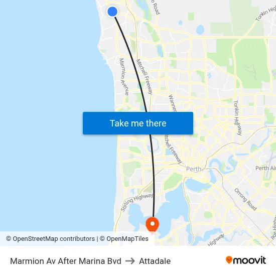 Marmion Av After Marina Bvd to Attadale map