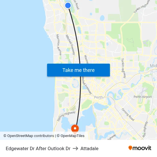 Edgewater Dr After Outlook Dr to Attadale map