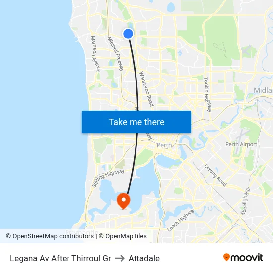 Legana Av After Thirroul Gr to Attadale map