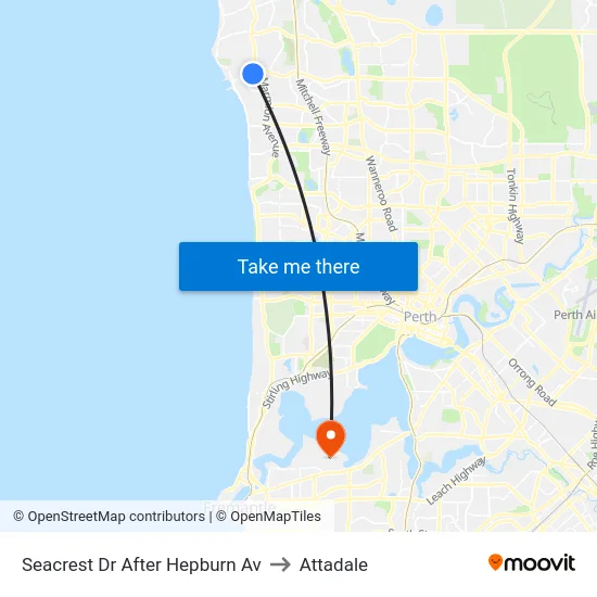 Seacrest Dr After Hepburn Av to Attadale map