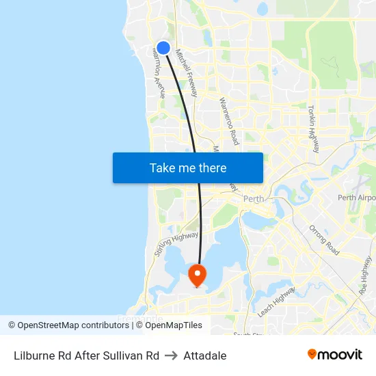 Lilburne Rd After Sullivan Rd to Attadale map