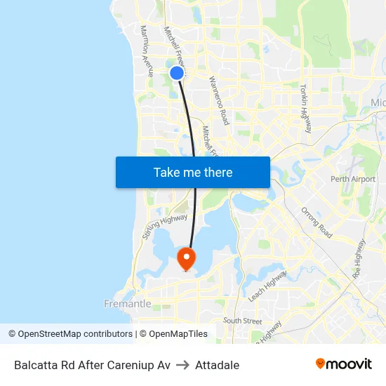 Balcatta Rd After Careniup Av to Attadale map