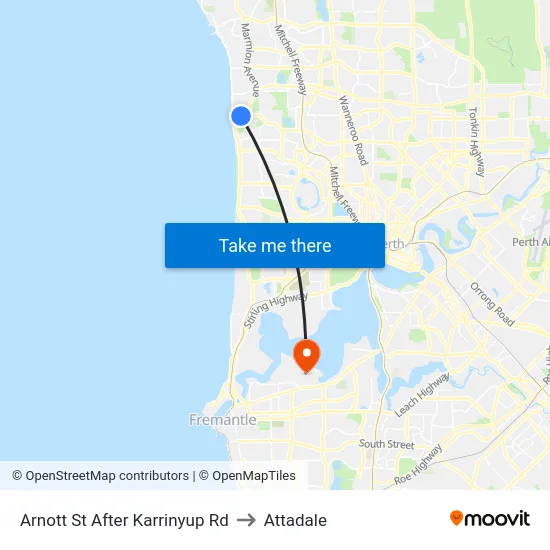 Arnott St After Karrinyup Rd to Attadale map