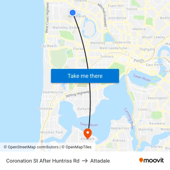 Coronation St After Huntriss Rd to Attadale map