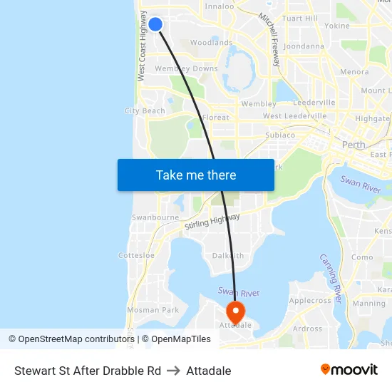 Stewart St After Drabble Rd to Attadale map