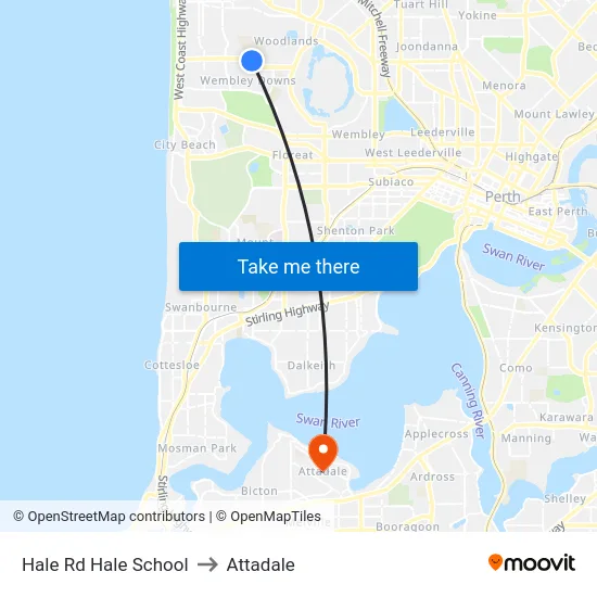 Hale Rd Hale School to Attadale map