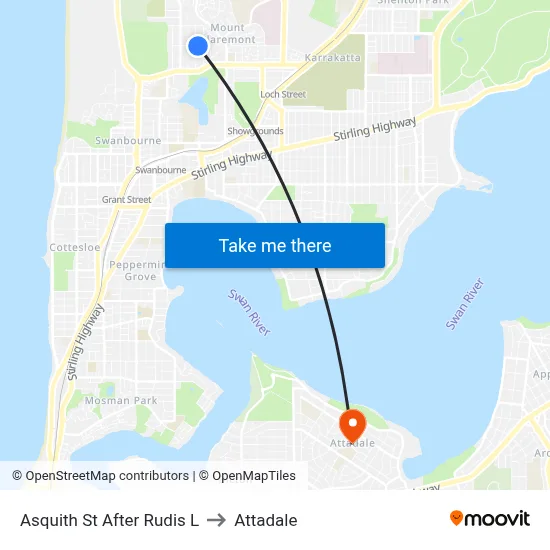 Asquith St After Rudis L to Attadale map