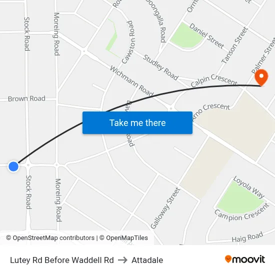 Lutey Rd Before Waddell Rd to Attadale map