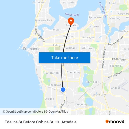 Edeline St Before Cobine St to Attadale map