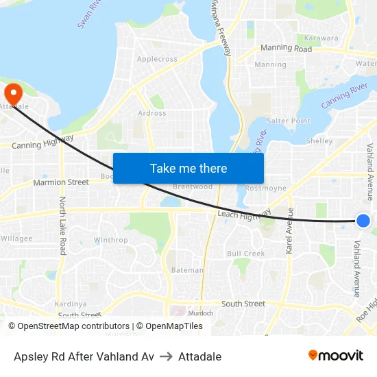 Apsley Rd After Vahland Av to Attadale map
