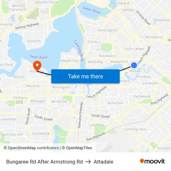 Bungaree Rd After Armstrong Rd to Attadale map
