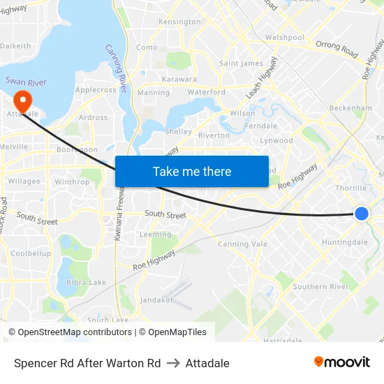 Spencer Rd After Warton Rd to Attadale map