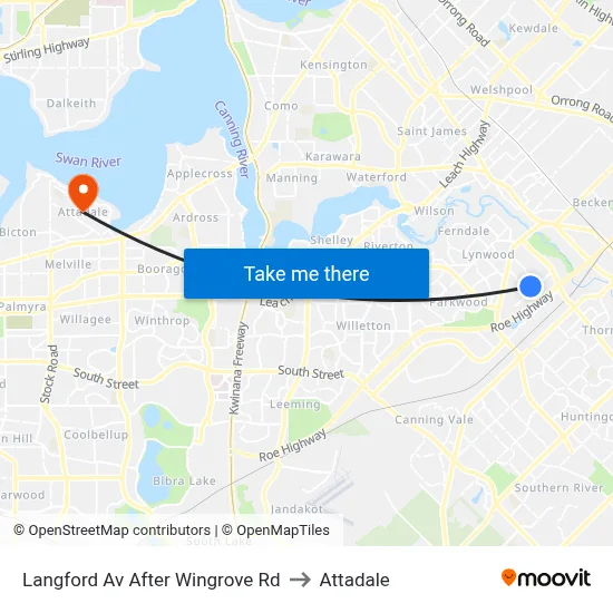 Langford Av After Wingrove Rd to Attadale map