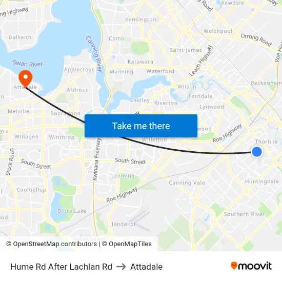 Hume Rd After Lachlan Rd to Attadale map