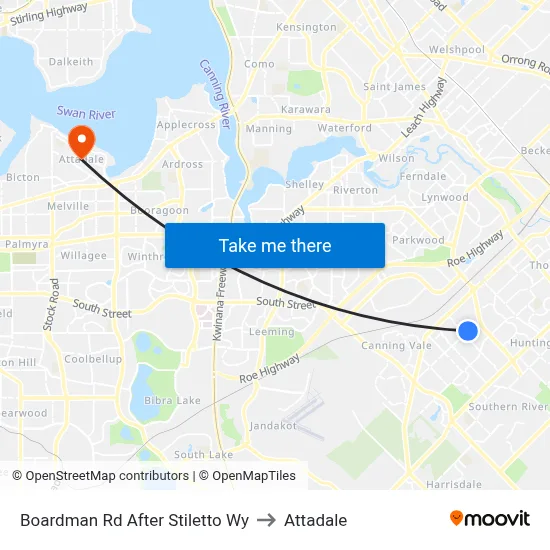 Boardman Rd After Stiletto Wy to Attadale map