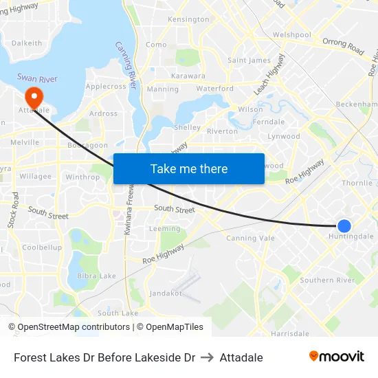 Forest Lakes Dr Before Lakeside Dr to Attadale map