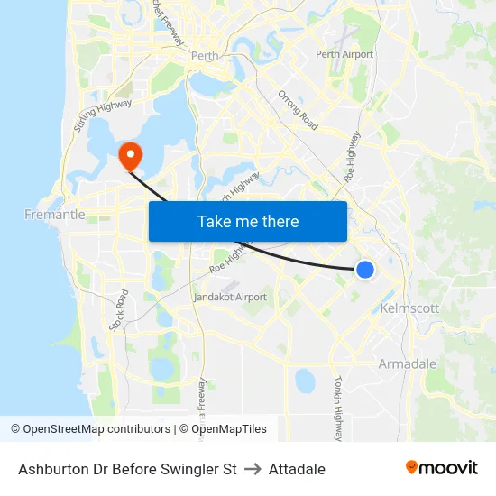 Ashburton Dr Before Swingler St to Attadale map