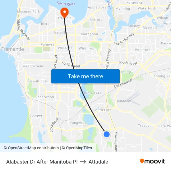 Alabaster Dr After Manitoba Pl to Attadale map