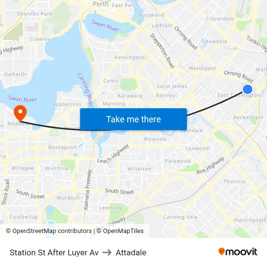 Station St After Luyer Av to Attadale map