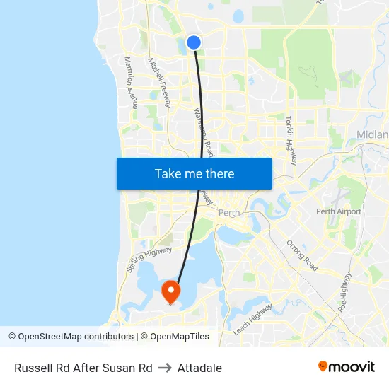 Russell Rd After Susan Rd to Attadale map