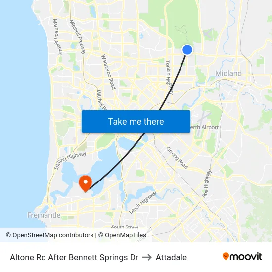 Altone Rd After Bennett Springs Dr to Attadale map