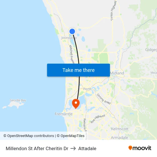 Millendon St After Cheritin Dr to Attadale map