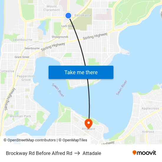 Brockway Rd Before Alfred Rd to Attadale map
