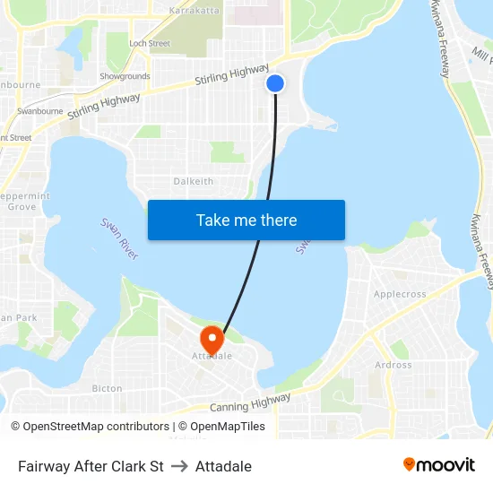 Fairway   After Clark St to Attadale map
