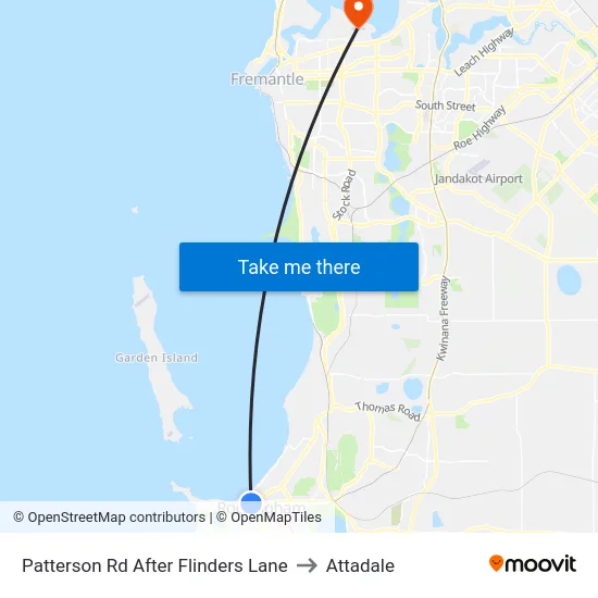 Patterson Rd After Flinders Lane to Attadale map