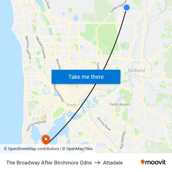 The Broadway   After Birchmore Gdns to Attadale map