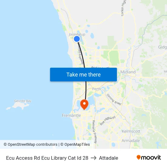 Ecu Access Rd Ecu Library Cat Id 28 to Attadale map