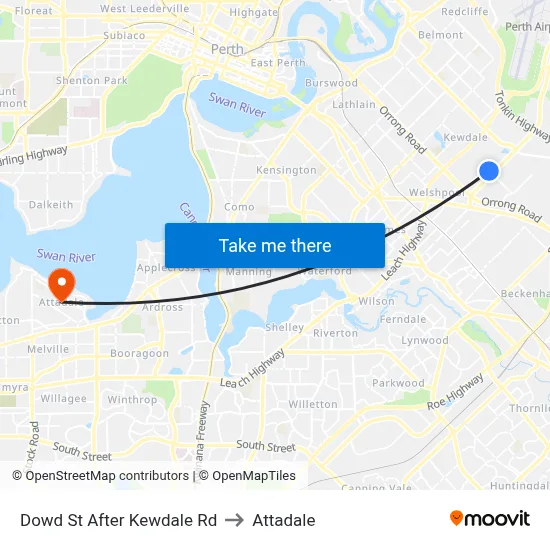 Dowd St After Kewdale Rd to Attadale map