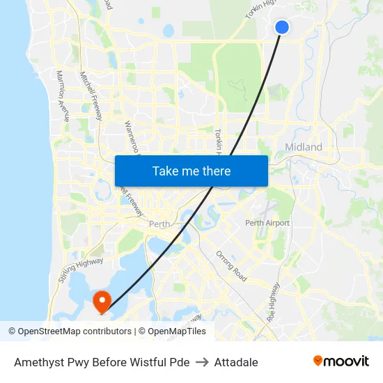 Amethyst Pwy Before Wistful Pde to Attadale map