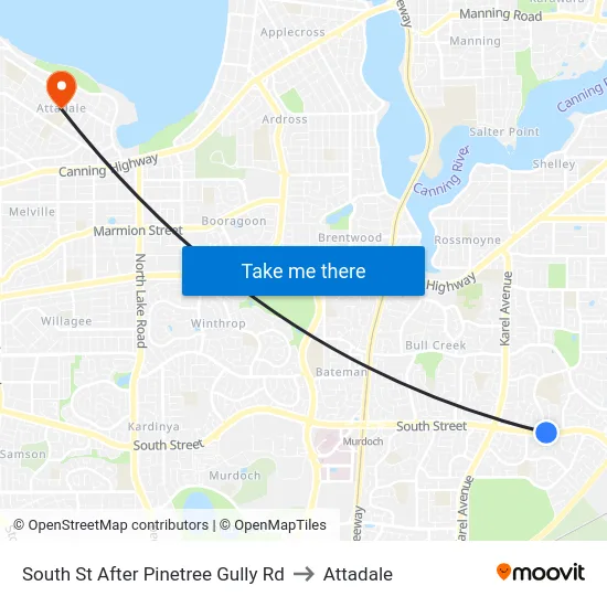 South St After Pinetree Gully Rd to Attadale map