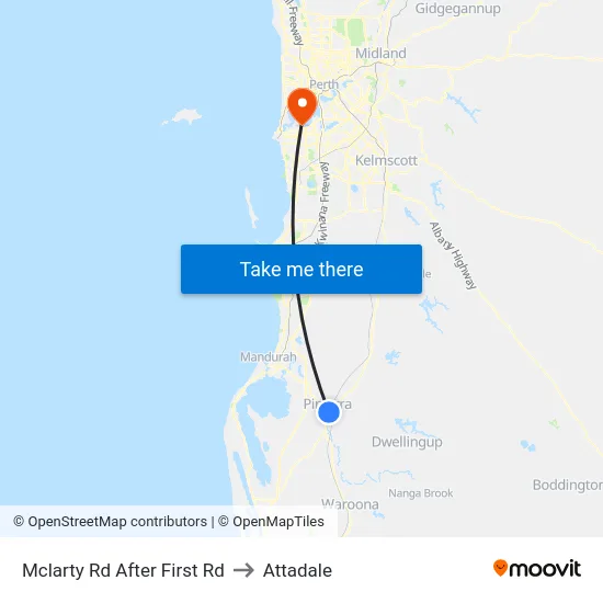 Mclarty Rd After First Rd to Attadale map