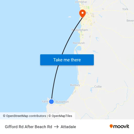 Gifford Rd After Beach Rd to Attadale map