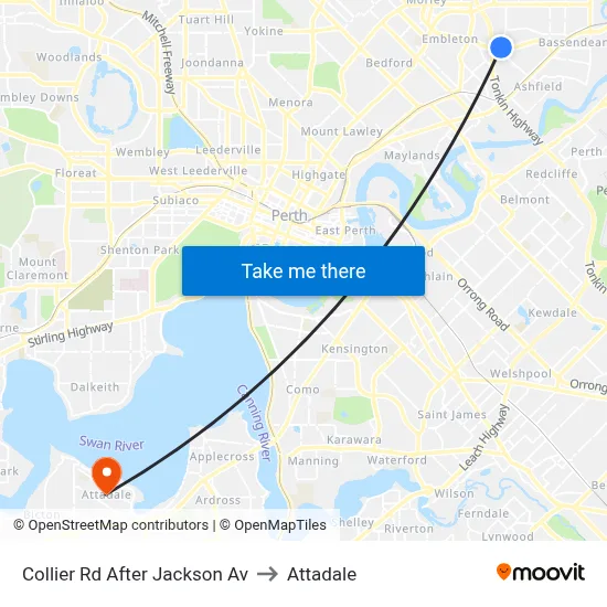 Collier Rd After Jackson Av to Attadale map