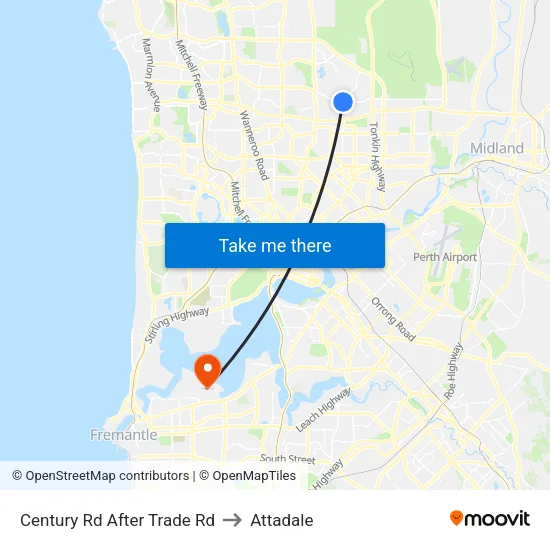 Century Rd After Trade Rd to Attadale map