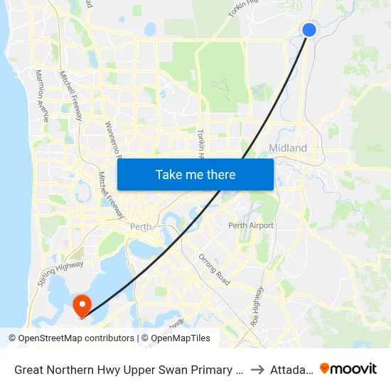 Great Northern Hwy Upper Swan Primary S1 to Attadale map