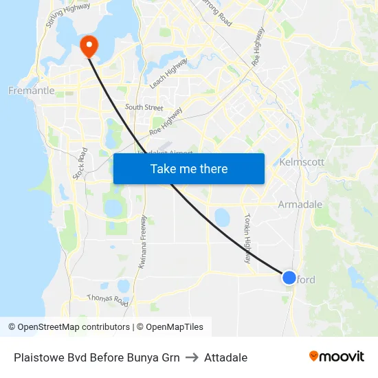Plaistowe Bvd Before Bunya Grn to Attadale map