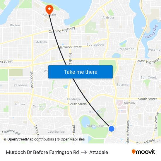 Murdoch Dr Before Farrington Rd to Attadale map