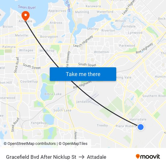 Gracefield Bvd After Nicklup St to Attadale map